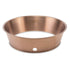 Copper-colored metal fire pit insert ring with drainage hole, designed for TIKI Brand fire pits.