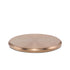 Round brushed copper snuffer cap for extinguishing TIKI® brand fire pit flames safely and easily.