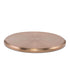 Round copper-colored fire pit cover, designed to protect TIKI fire pits from weather and debris.