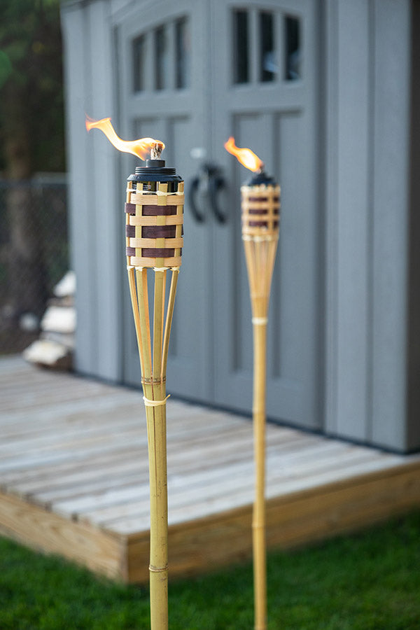 2 Pack - Easy Install Topaz Blue Torches | TIKI Torches | TIKI Brand