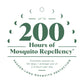Green text reads: Up to 200 hours of mosquito repellency; season-long protection with average daily use.