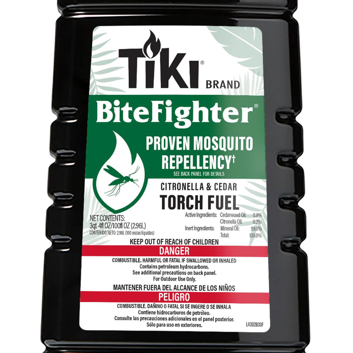 Black Tiki Brand BiteFighter Citronella & Cedar Torch Fuel, 3qt 4fl oz.