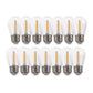 Set of 14 clear LED filament bulbs, compatible with TIKI outdoor lighting products.
