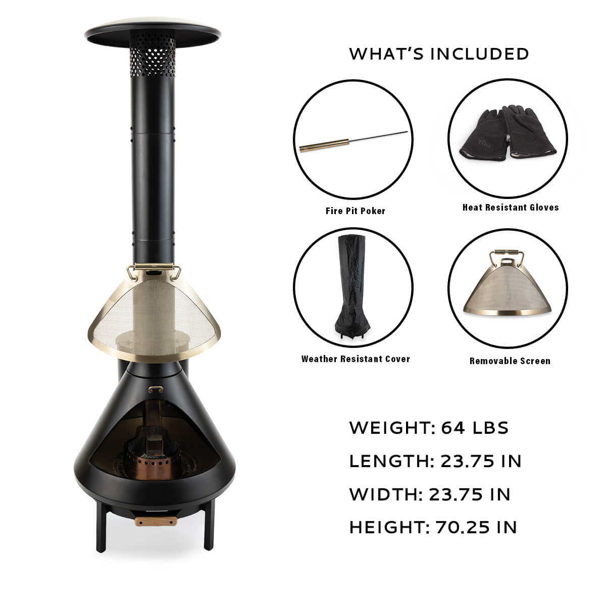 Chiminea Outdoor Fireplace - Thumbnail 2