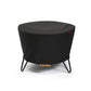 TIKI Brand Patio Smokeless Fire Pit Replacement Cover, front angle showing full cover on fire pit