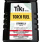 TIKI Brand citronella-scented torch fuel, 1-gallon container, with safety warnings in English and Spanish.