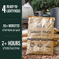 Tiki Fire Pit Wood Pack: 4 ready-to-light wood pellet packs, over 2 hours burn time, 30+ minutes full flame per pack.