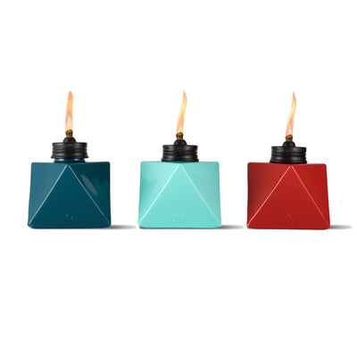 3 Pack - Prism Glass Table Torches