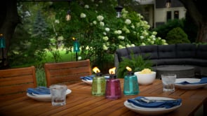 Studded Glass Table Torch