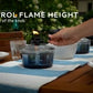 2 Pack - Adjustable Flame Amber Horizon Table Torches