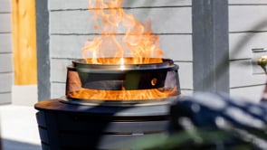 Patio Fire Pit Heat Deflector, Screen, and Poker