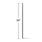 Black metal TIKI® torch pole, 58 inches tall, shown upright on a white background.