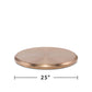 25-inch round bronze fire pit cover, flat design, for outdoor TIKI fire pits.