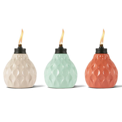 3 Pack - Seaside Escape Marine Glass Table Torches