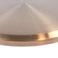 Close-up of a brushed metal TIKI torch base with a smooth, circular design and subtle gold finish.