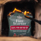 Green Tiki Brand Fire Starter bag, easy fire-on-the-go, made with real wood.