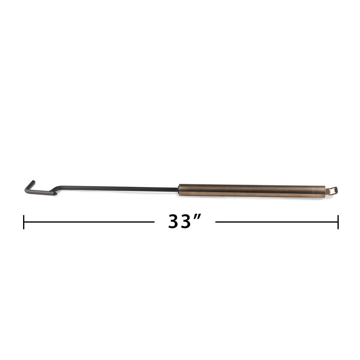 33-inch bronze metal crowbar with textured grip.